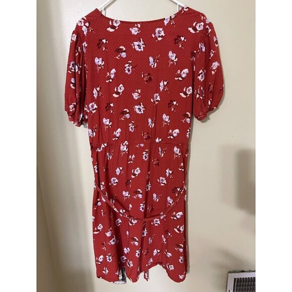 Boho Floral Button-Up Dress XXL Universal Thready Cottagecore vacation Resort - Picture 8 of 12